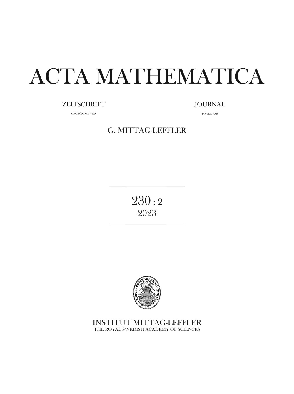 ACTA MATHEMATICA