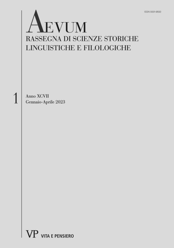 AEVUM-RASSEGNA DI SCIENZE STORICHE LINGUISTICHE E FILOLOGICHE