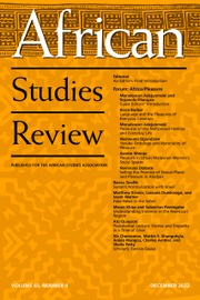 AFRICAN STUDIES REVIEW
