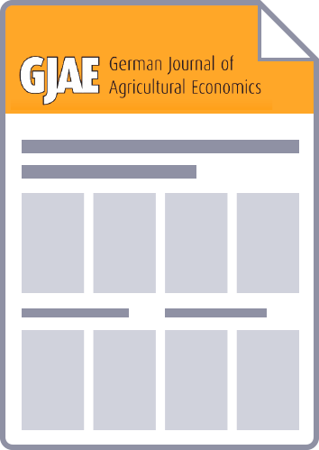 GERMAN JOURNAL OF AGRICULTURAL ECONOMICS