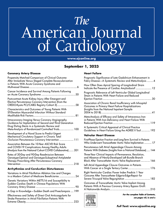 AMERICAN JOURNAL OF CARDIOLOGY
