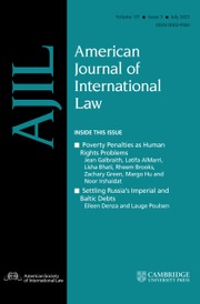 AMERICAN JOURNAL OF INTERNATIONAL LAW