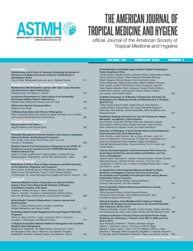AMERICAN JOURNAL OF TROPICAL MEDICINE AND HYGIENE