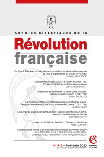 ANNALES HISTORIQUES DE LA REVOLUTION FRANCAISE