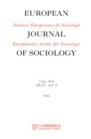 ARCHIVES EUROPEENNES DE SOCIOLOGIE
