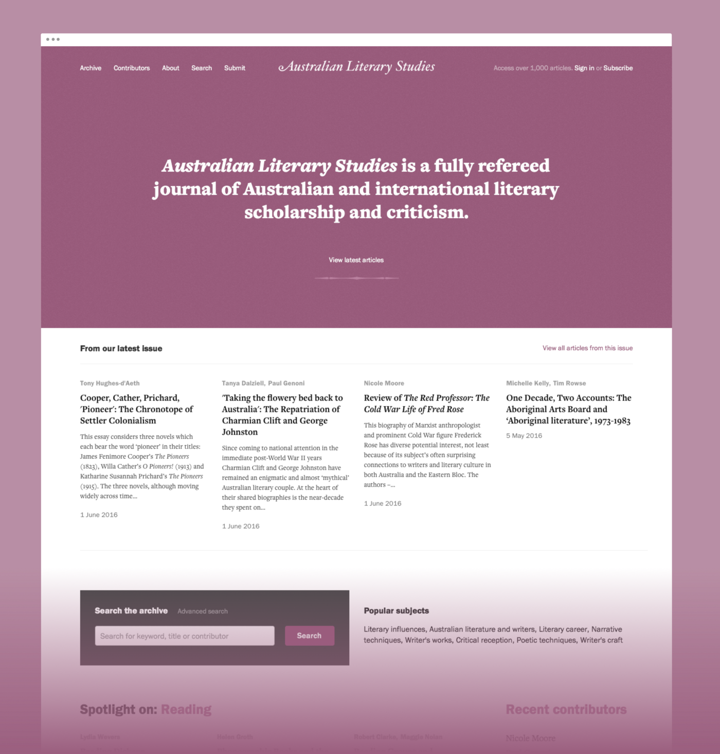 AUSTRALIAN LITERARY STUDIES