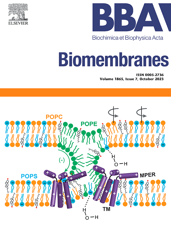 BIOCHIMICA ET BIOPHYSICA ACTA-BIOMEMBRANES