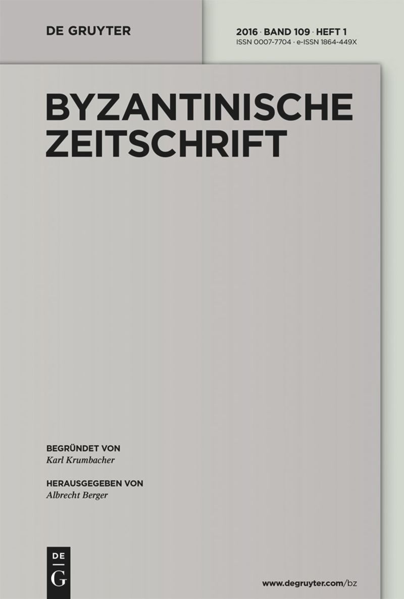 BYZANTINISCHE ZEITSCHRIFT