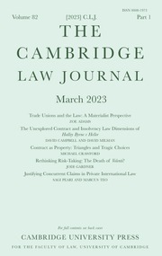CAMBRIDGE LAW JOURNAL