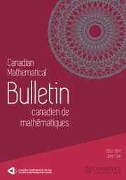 CANADIAN MATHEMATICAL BULLETIN-BULLETIN CANADIEN DE MATHEMATIQUES