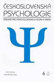 CESKOSLOVENSKA PSYCHOLOGIE