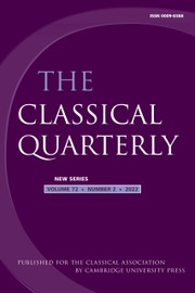 CLASSICAL QUARTERLY