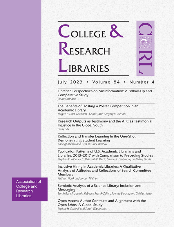 COLLEGE & RESEARCH LIBRARIES