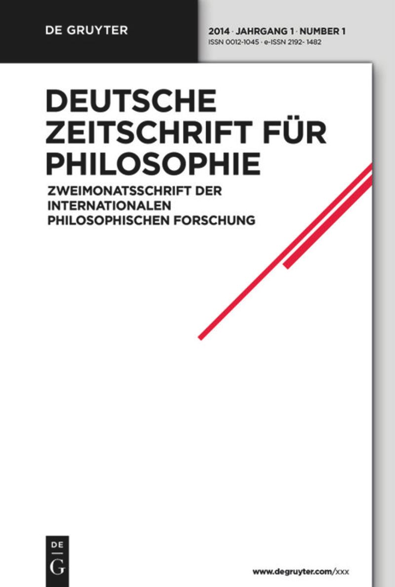 DEUTSCHE ZEITSCHRIFT FUR PHILOSOPHIE