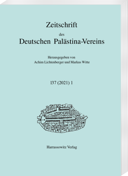 ZEITSCHRIFT DES DEUTSCHEN PALASTINA-VEREINS