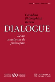 DIALOGUE-CANADIAN PHILOSOPHICAL REVIEW