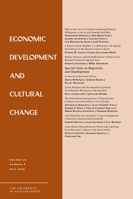 ECONOMIC DEVELOPMENT AND CULTURAL CHANGE