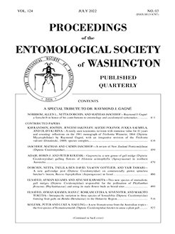 PROCEEDINGS OF THE ENTOMOLOGICAL SOCIETY OF WASHINGTON