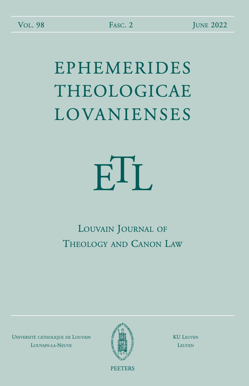 EPHEMERIDES THEOLOGICAE LOVANIENSES