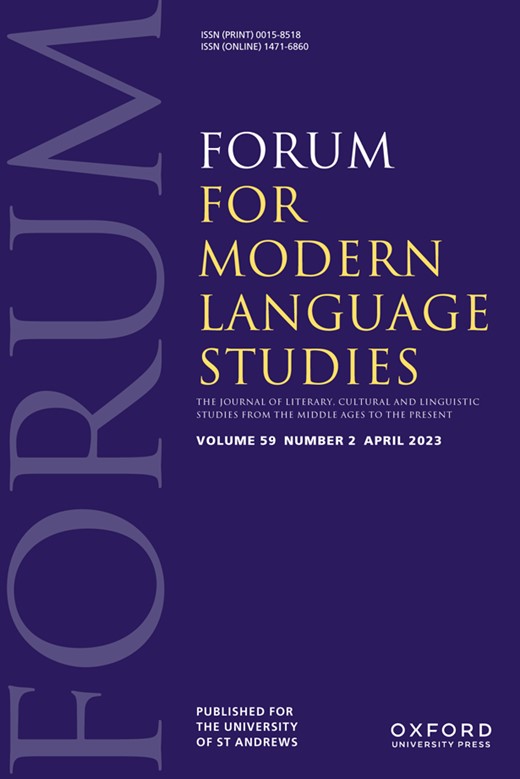 FORUM FOR MODERN LANGUAGE STUDIES