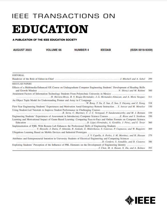IEEE TRANSACTIONS ON EDUCATION