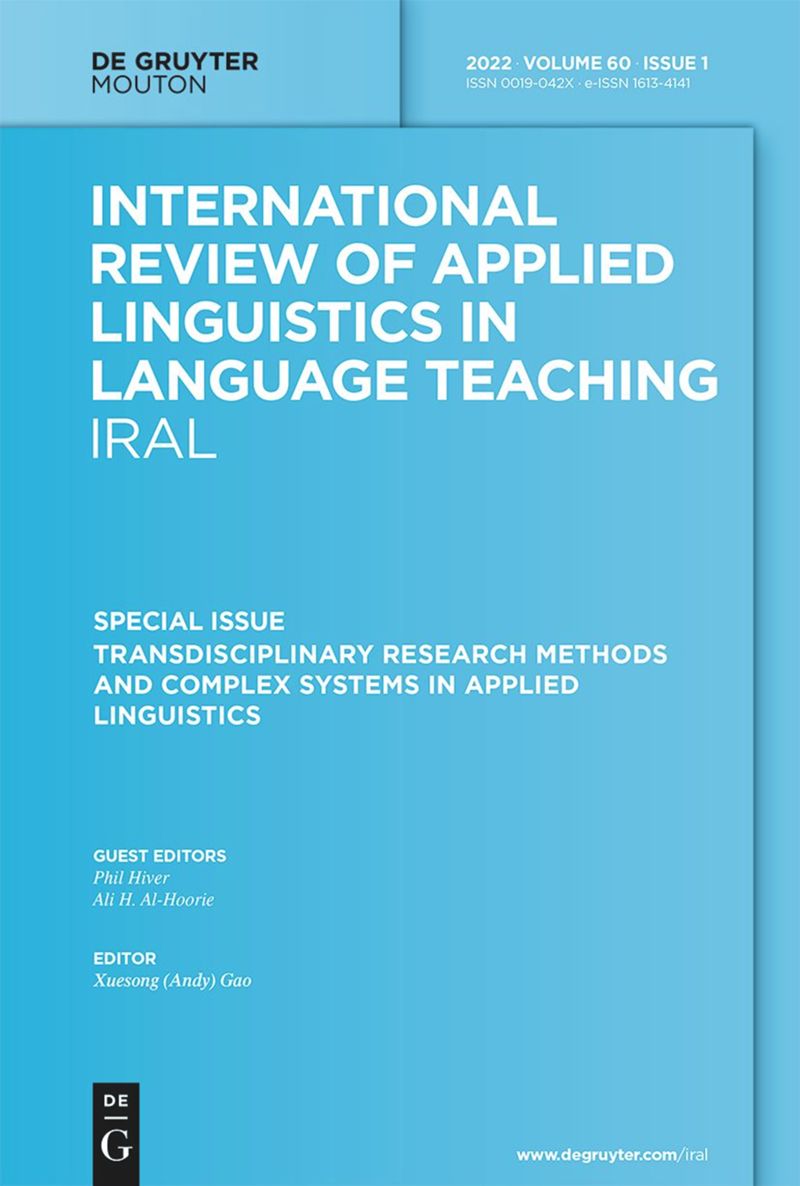 IRAL-INTERNATIONAL REVIEW OF APPLIED LINGUISTICS IN LANGUAGE TEACHING