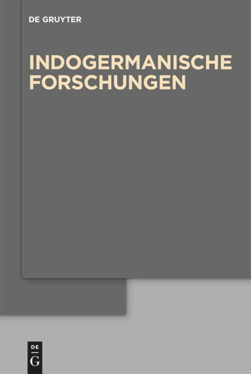 INDOGERMANISCHE FORSCHUNGEN