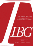 TRANSACTIONS OF THE INSTITUTE OF BRITISH GEOGRAPHERS