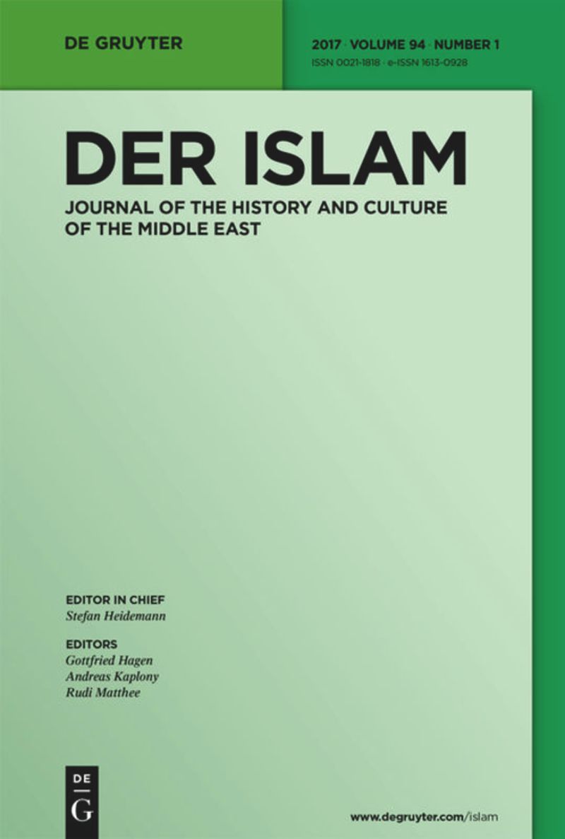 ISLAM-ZEITSCHRIFT FUR GESCHICHTE UND KULTUR DES ISLAMISCHEN ORIENTS