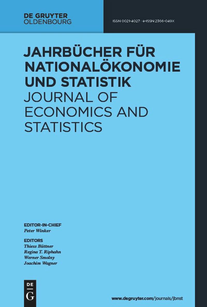 JAHRBUCHER FUR NATIONALOKONOMIE UND STATISTIK