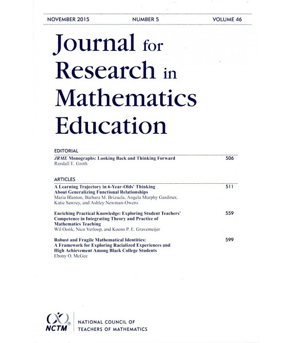JOURNAL FOR RESEARCH IN MATHEMATICS EDUCATION