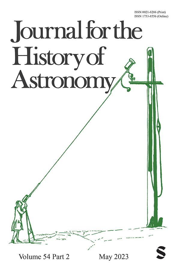 JOURNAL FOR THE HISTORY OF ASTRONOMY