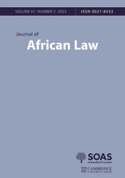 JOURNAL OF AFRICAN LAW