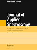 JOURNAL OF APPLIED SPECTROSCOPY