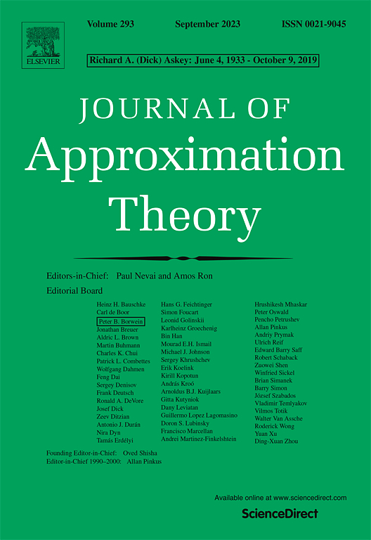 JOURNAL OF APPROXIMATION THEORY