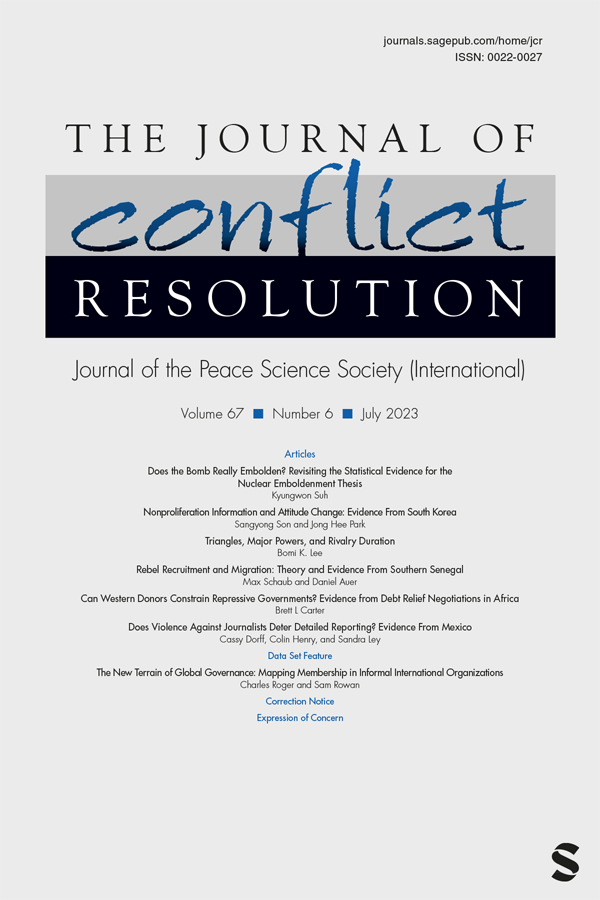 JOURNAL OF CONFLICT RESOLUTION