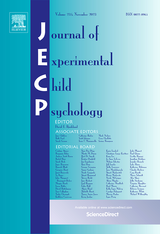 JOURNAL OF EXPERIMENTAL CHILD PSYCHOLOGY
