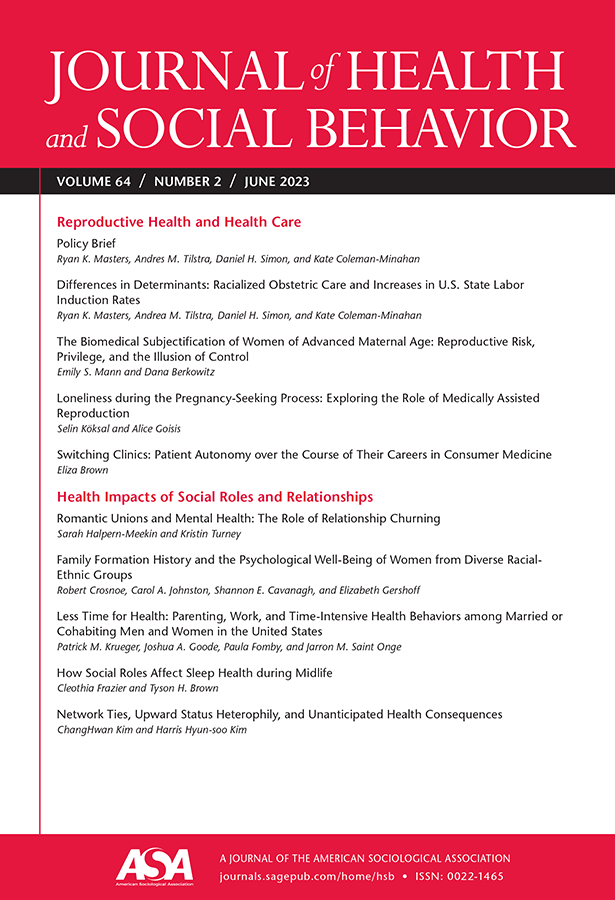 JOURNAL OF HEALTH AND SOCIAL BEHAVIOR