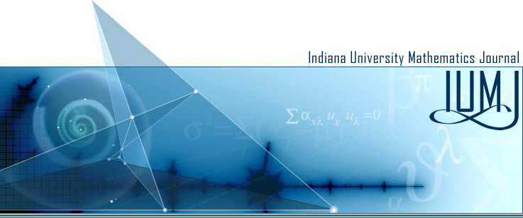 INDIANA UNIVERSITY MATHEMATICS JOURNAL