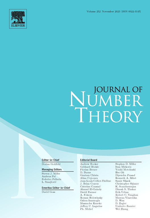JOURNAL OF NUMBER THEORY