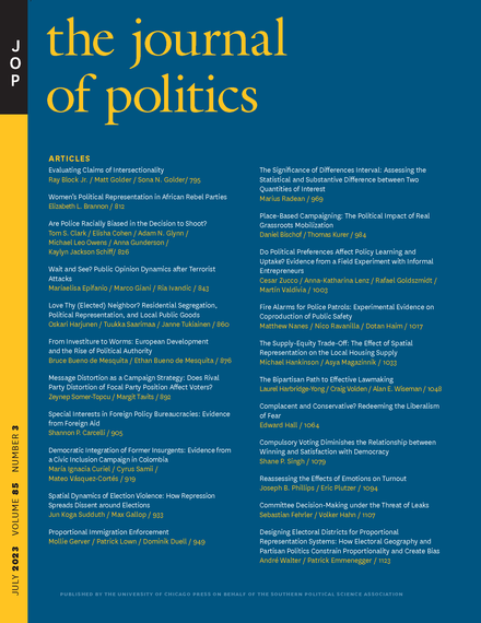 JOURNAL OF POLITICS