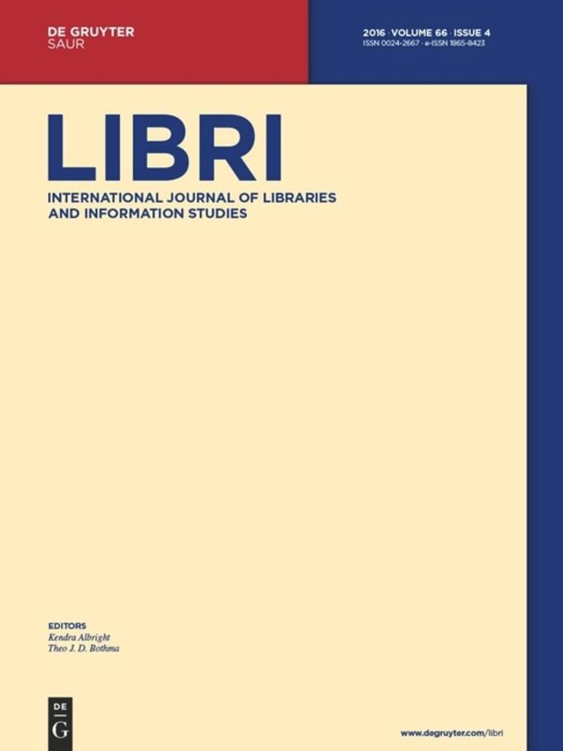 LIBRI-INTERNATIONAL JOURNAL OF LIBRARIES AND INFORMATION STUDIES