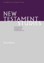 NEW TESTAMENT STUDIES
