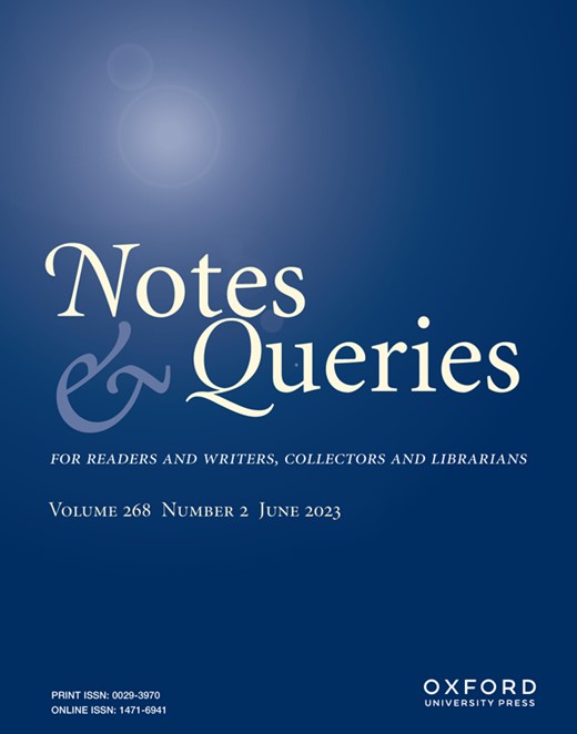 NOTES AND QUERIES