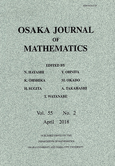 OSAKA JOURNAL OF MATHEMATICS
