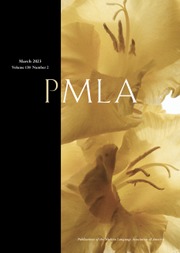 PMLA-PUBLICATIONS OF THE MODERN LANGUAGE ASSOCIATION OF AMERICA