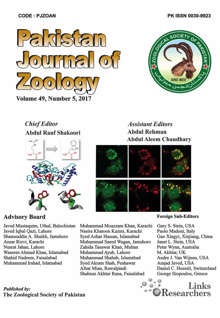 PAKISTAN JOURNAL OF ZOOLOGY