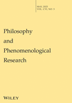 PHILOSOPHY AND PHENOMENOLOGICAL RESEARCH