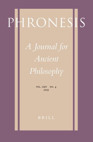PHRONESIS-A JOURNAL FOR ANCIENT PHILOSOPHY