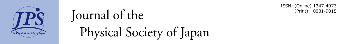 JOURNAL OF THE PHYSICAL SOCIETY OF JAPAN